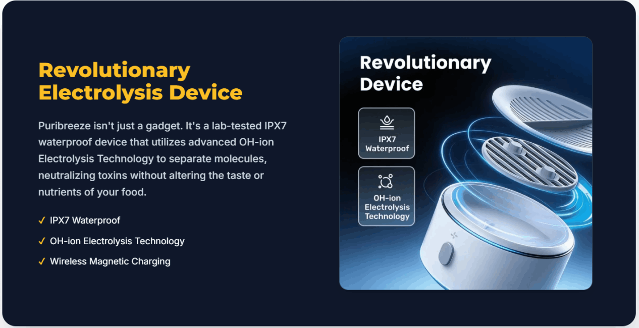 PuriBreeze Produce Cleaner technology
